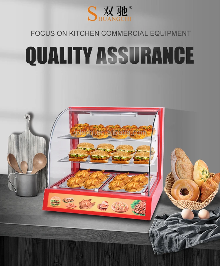 Best Selling 3 Layers Snack Food Warmer Commercial Food Warmer Display