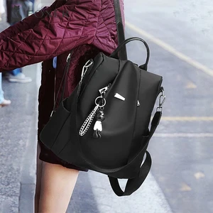 Wholesale OEM/ODM Anti-theft Waterproof Backpack New Fashion Famale Nylon Canvas Oxford Girls Backpack Shoulder Bag