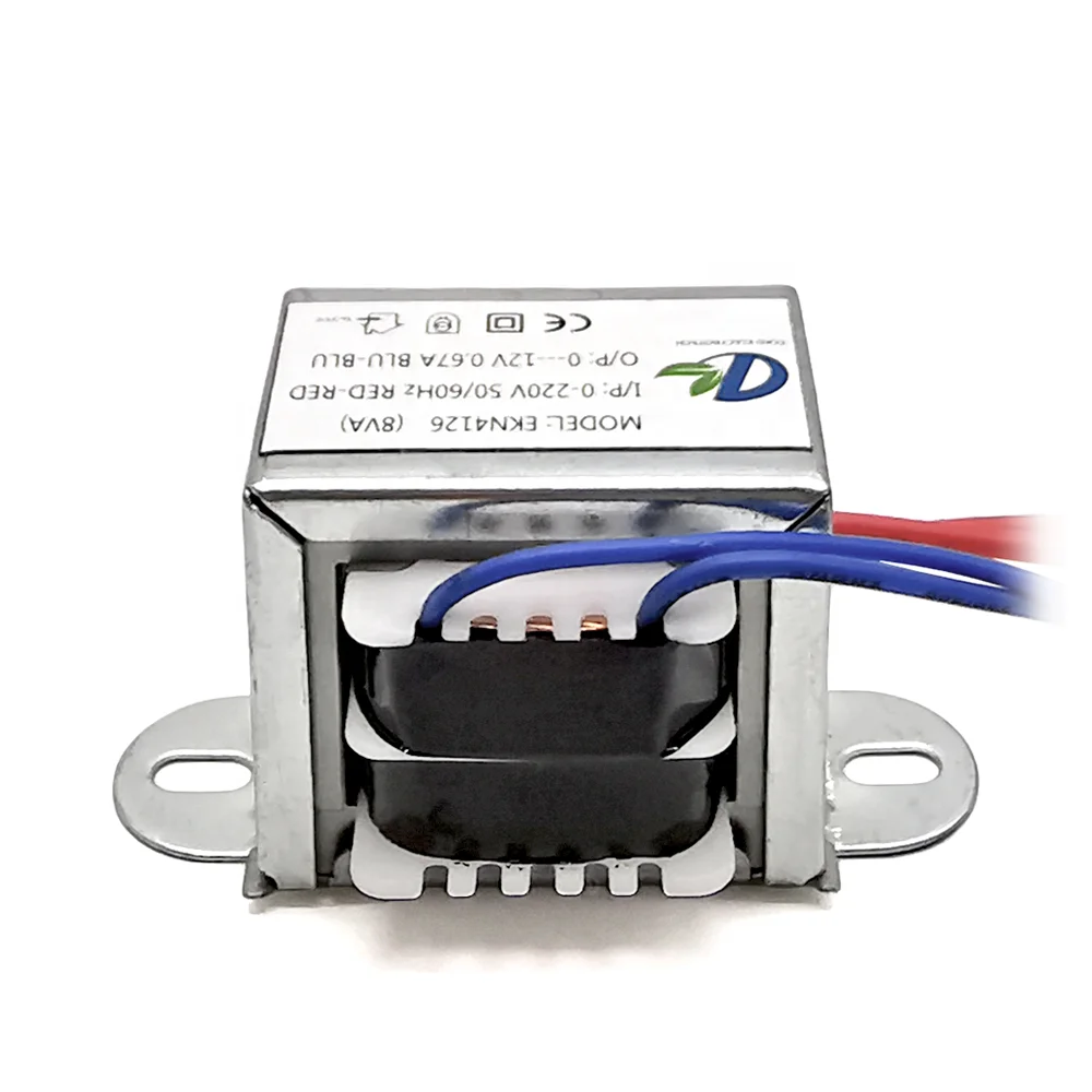 CE/ROHS for Certified Customizable EI Power Transformer 220V 110V/12V/24V Low Loss Noise Industrial/Household Appliances 110V