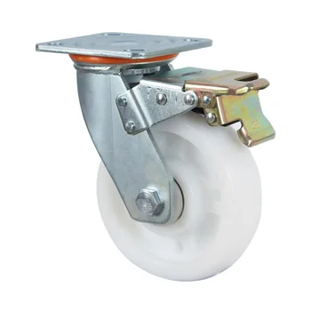 6 "heavy duty polypropylene trolley wheels with brake function