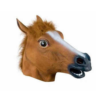 Horse Head Halloween Mask Prop Funny Mask 2021 Halloween Decoration Party Supplies Accessories