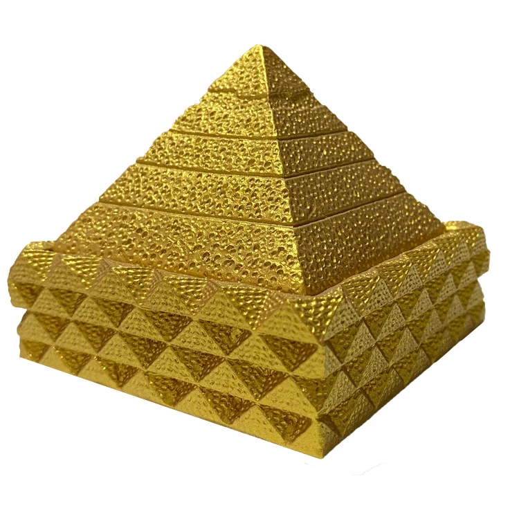 China Professional Manufacturer Golden Copper Meditation Pyramid Sale