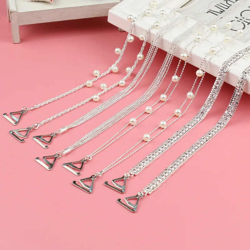 decorative bra straps bra chain pearls