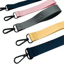 BSBH High Quality Phone Wrist Strap with Woven Logo Nylon Keychain Wrist Bands Customised