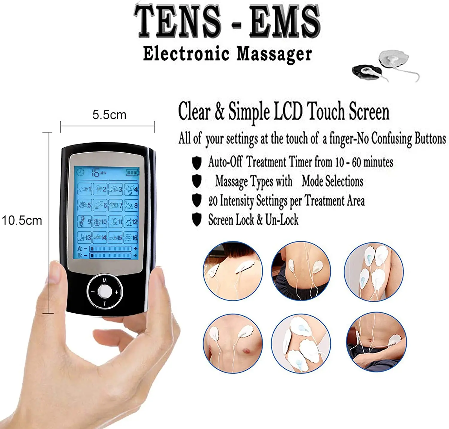 Hand Tens Unit Alibaba.com: Portable handheld USB rechargeable TENS unit with shoulder ...