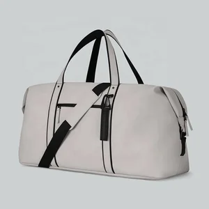 Men's Fashionable PU Leather Duffle Bag Zipper Closure Custom Logo Weekender Gym Sports Overnight Travel Bag Portable New Design