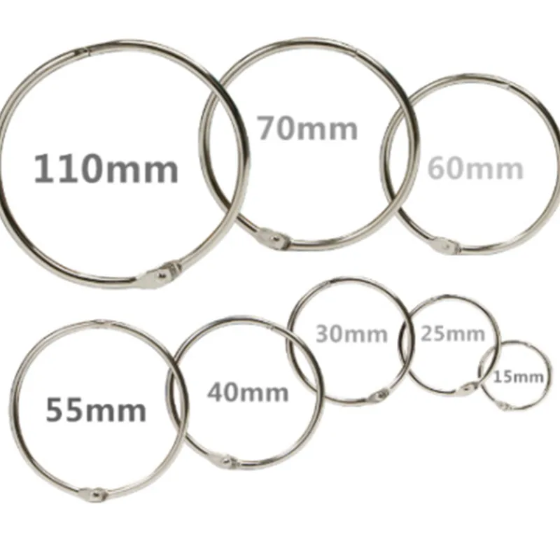 Высокое качество модные Несколько спецификаций никель связующее металлическое кольцо для книги