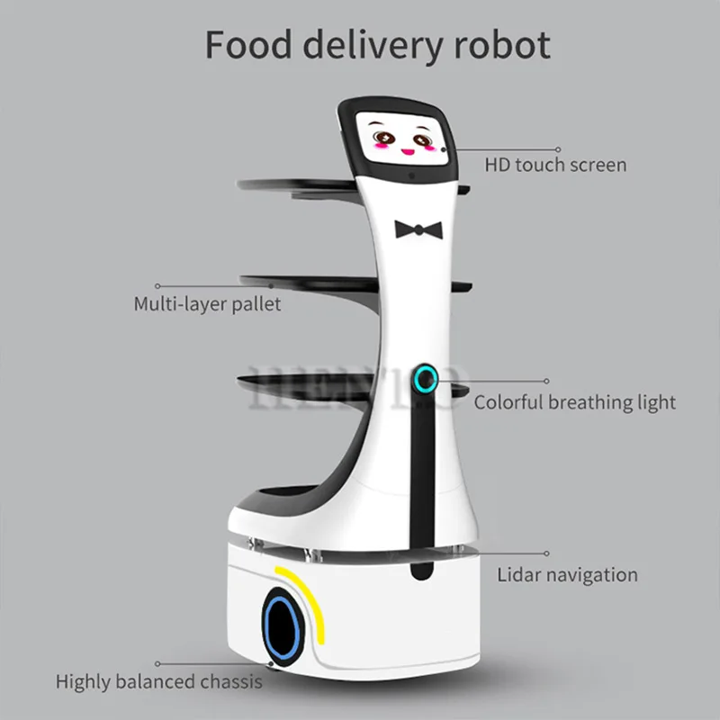 Service Robot Dish Delivery Restaurant Robot / Automated Delivery Robot / Smart Delivery Robot