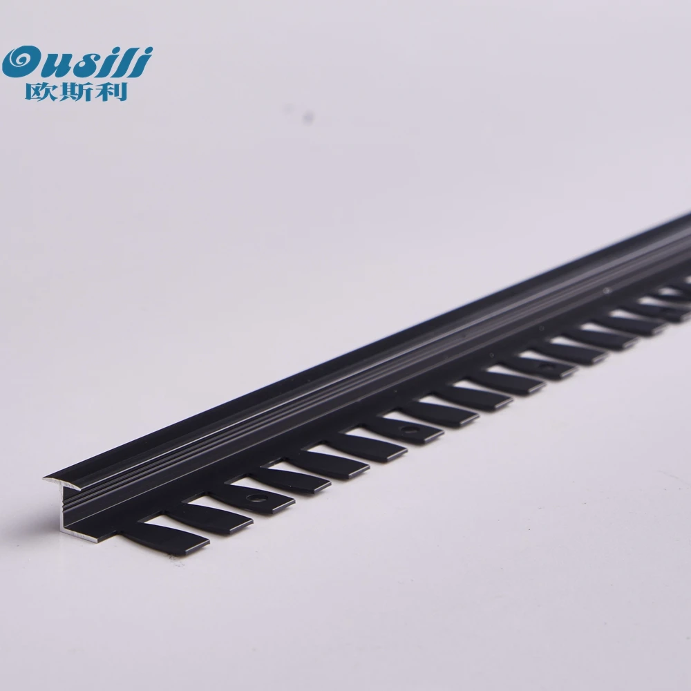 Tiling Trims for Wall  Interior Cutting Floor Accessories Black Aluminum Profile Balcony Thin Tiles Tiling Trims
