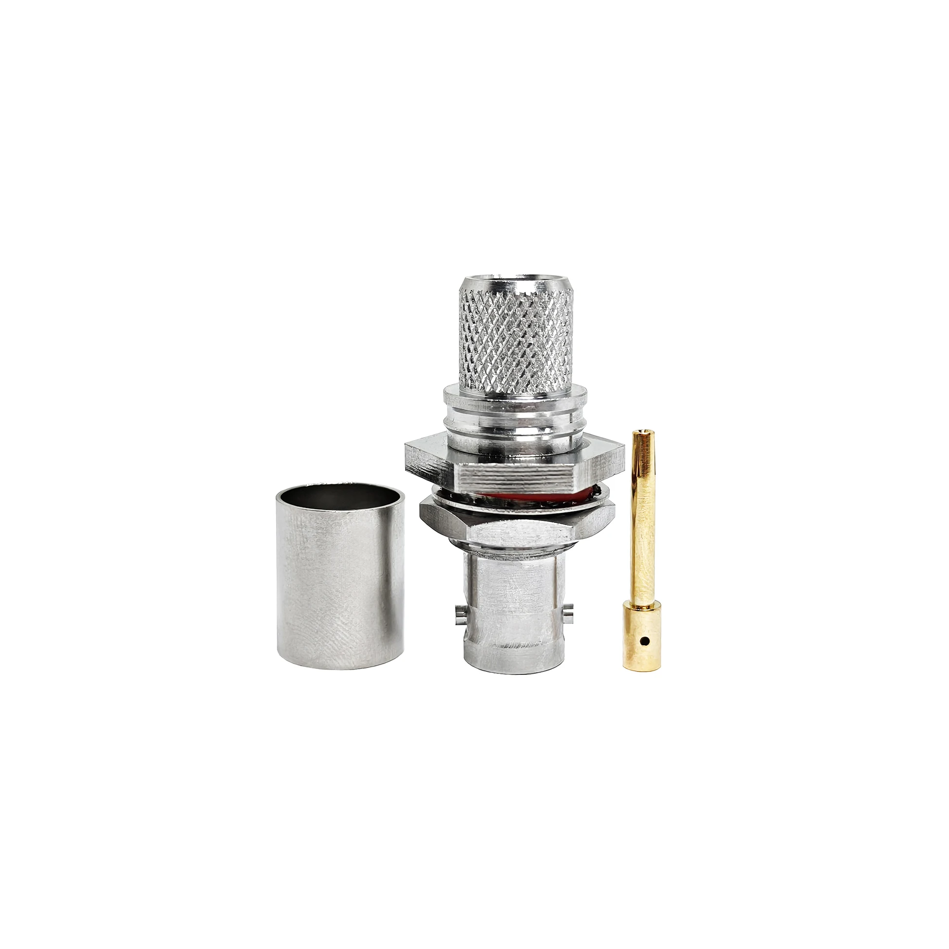 ROHS Certified BNC Female Bulkhead Crimp  Fits RG213/RG214/WTR400/7DFB/H1000