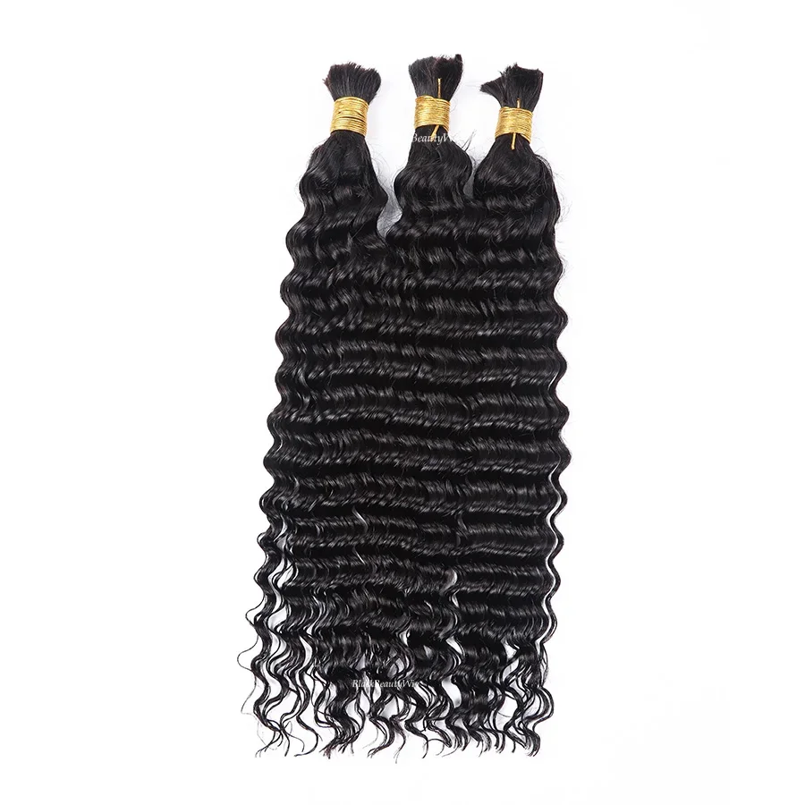 Cabelo humano brasileiro deep wave para tranças kit 3 peças_voghion.com