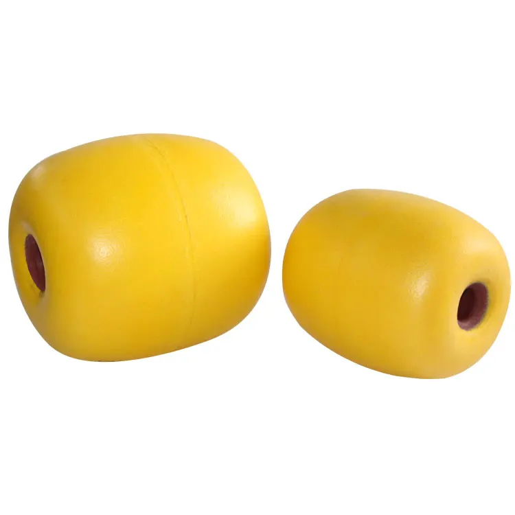 Hard PVC Fishing Float Foam Float Yellow Buoy Oval Floating Fishing Tool