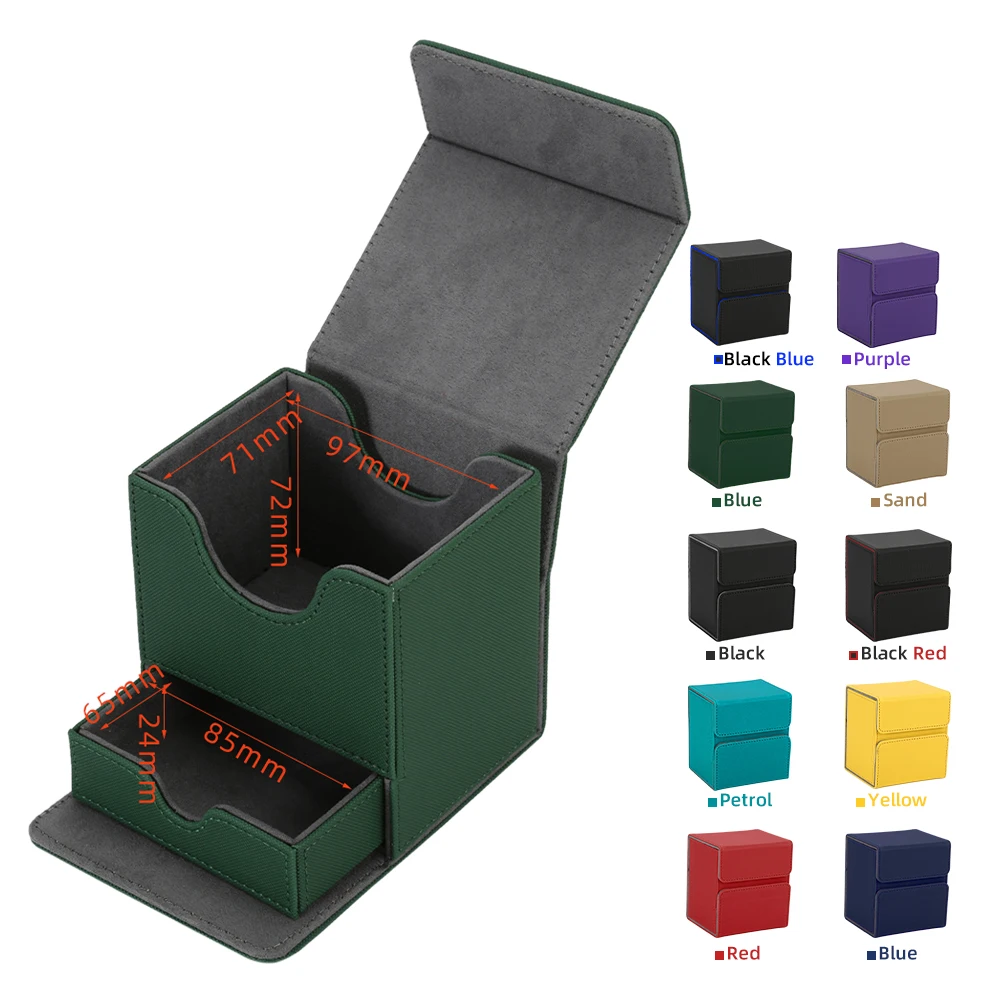Torson Sports Commander Yu-Gi-Oh TCG Game Trading Card Storage Box 100 Plus PU Collection With Dice Drawand Card Game Box Torson Sports Commander Yu-Gi-Oh TCG Game Trading Card Storage Box 100 Plus PU Collection With Dice Drawand Card Game Box