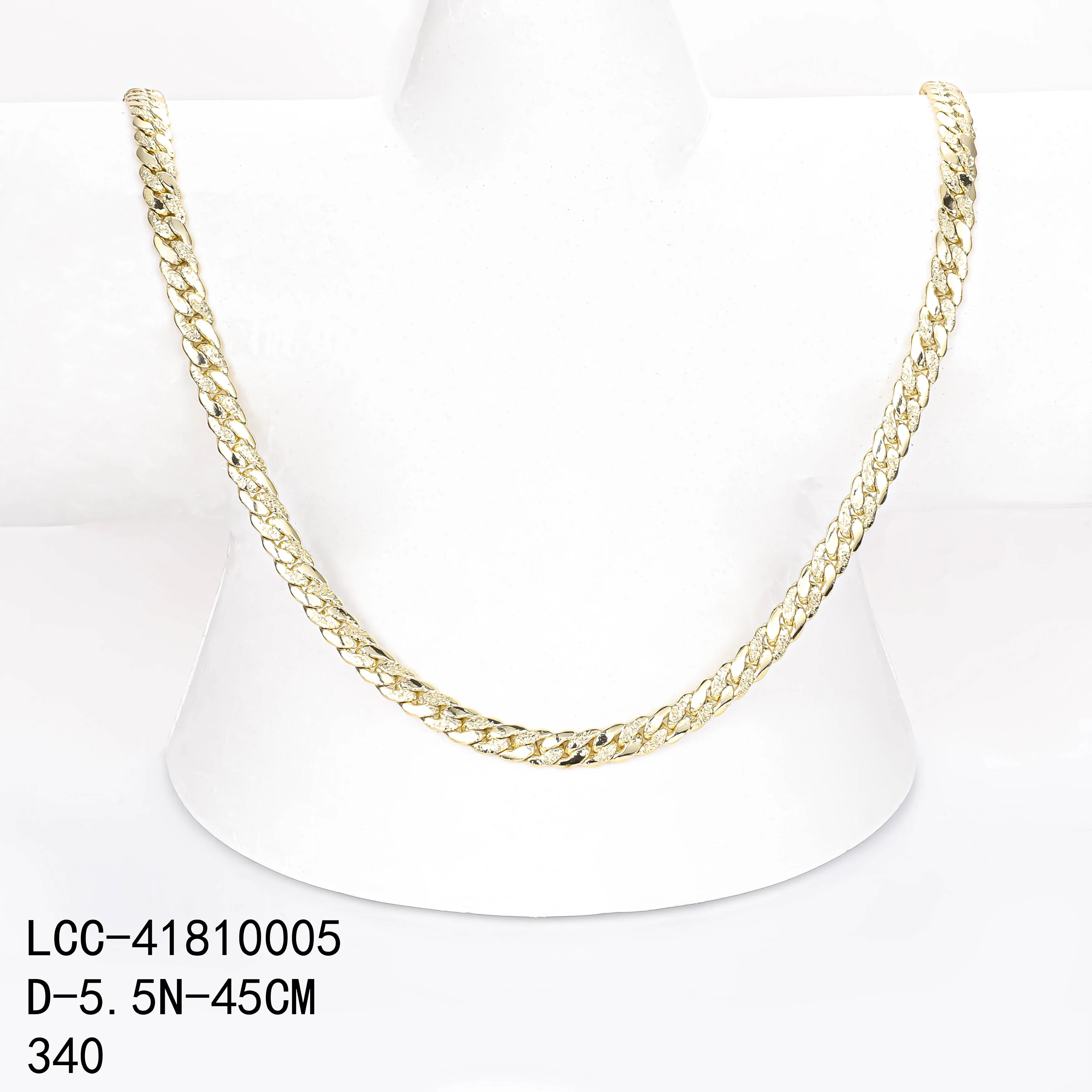 Collar Cadena Blindada Oro Amarillo 14k Laminado, 8mm Grosor, 50 Cm, Unisex, Libre De Níquel