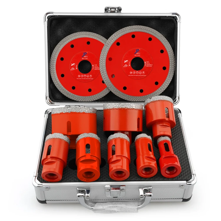 DEYI OEM M14 5/8-11 6mm-130mm Drill Bit Sets for Tile Rock Granite Marble Ceramic & Concrete 6mm Diamond Core Use Angle Grinder