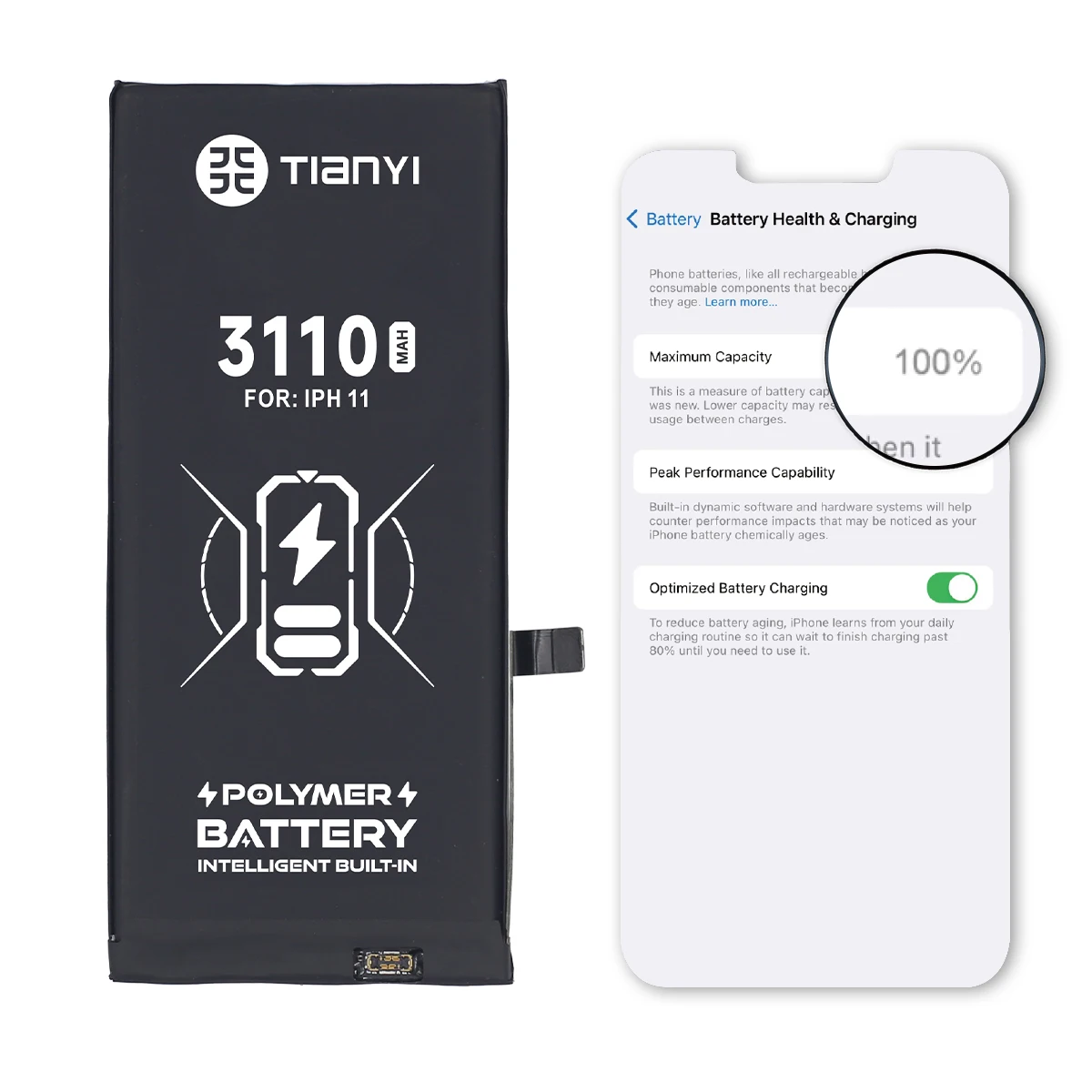 Tianyi 100% Genuine Lithium Battery for Iphone 11-14 Pro Max
