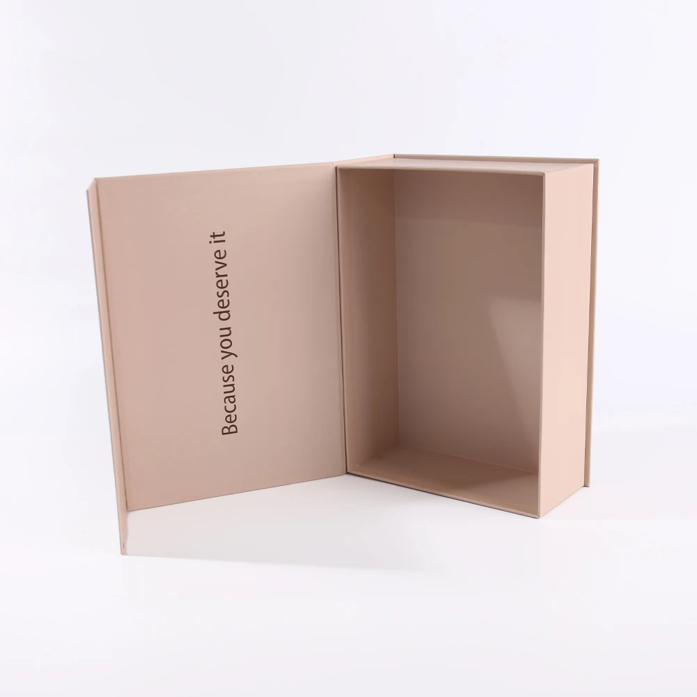Custom High-End Flip Paper Box for Scarf Packaging Hot Stamping Printed Rigid Magnetic Cover Embossing Elegant Gift Packaging