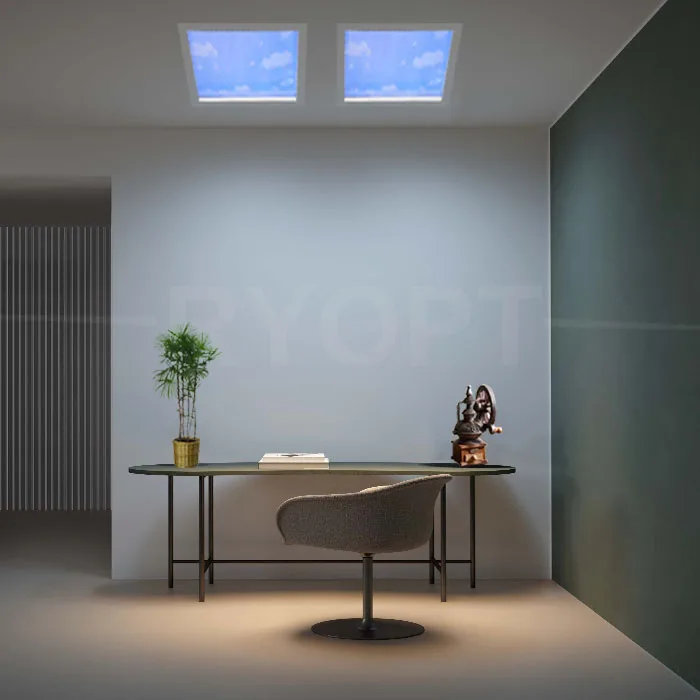 Coelux LED Sky Windows Panel Light Industrial-Style Artificial Ceiling Skylights Circadian Natural Sunlight Effect