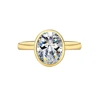 2-carat Moissan diamond in golden color
