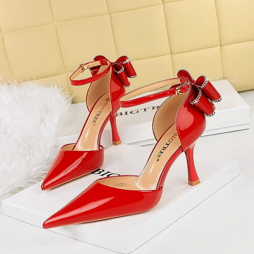 Shop Our New Ladies High Heels - Solid Color Ribbon Stilettos