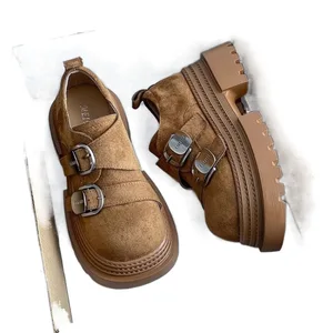 Women's British Style School-Style Clogs Mules Comfortable Good-Looking Spring Imitation Leather Shoes Thick-Soled Solid Color