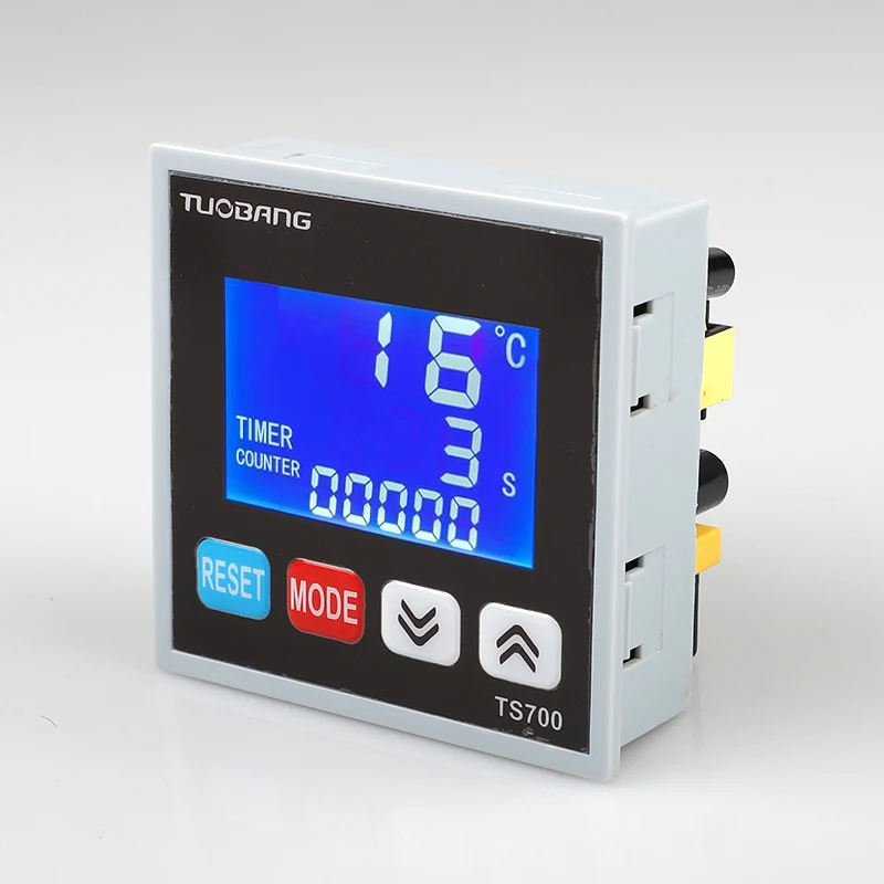 TS700 V*DA Temperature Control Timing Counting Integrated LCD Temperature Controller 0-999℃ Industrial Smart PID Thermostat