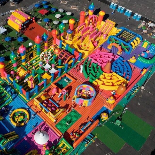 Customizable Indoor/Outdoor Large Commercial Inflatable Fun Amusement Park Bounce House for Adults Kids Advertising Inflatables