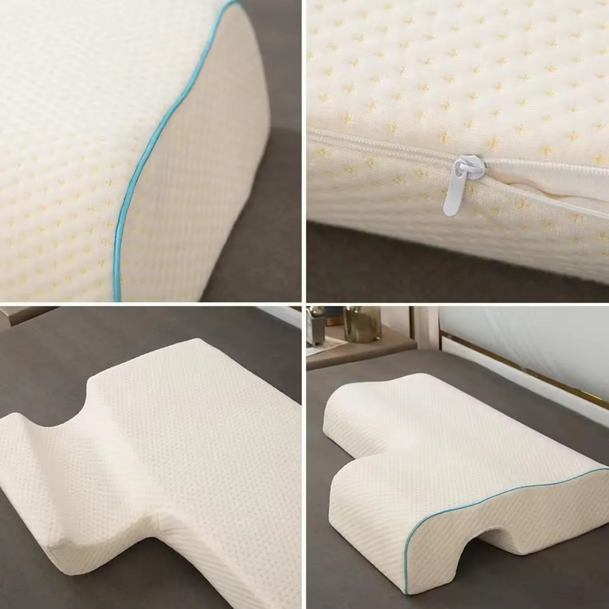 High Density Removable Cover Customized Size Roll Vacuum Pack Memory Foam Neck Pillow for Sleeping