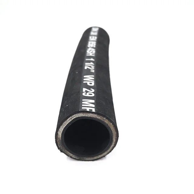 Flexible Steel Wire Spiraled Rubber Hose Hydraulic Hose Pipe for Oil Fuels Water 4SP 3/8"-2"