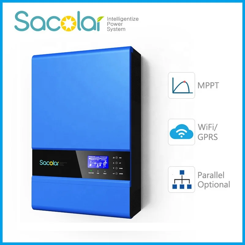 High Quality 48V to 220V Smart Intelligent Solar Power Inverter With GPRS WIFI Remote Monitoring System