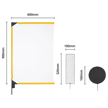 Godox SF4560 SF6090 Scrim Flag Kit Portable Frame Diffuser Reflector Soft Light-blocking Light-reducing for Studio Photography detail image