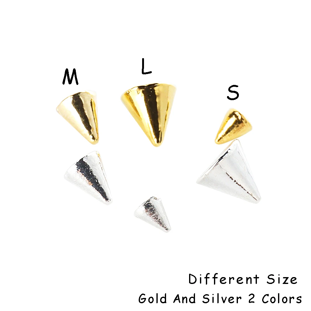 6 Grids Nail Charms Wholesale Alloy Metal Mix Design Polish Gel Metal Rivet  Decoration Nail Press On Gold Silver Punk Rock Mini - Buy Nail Charms,Nail