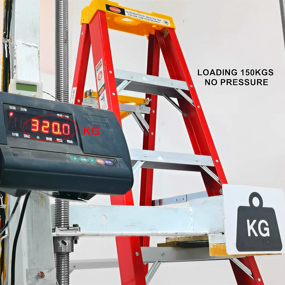 Two Side Climb a Type Foldable Power Insulated Fiberglass Step Ladder