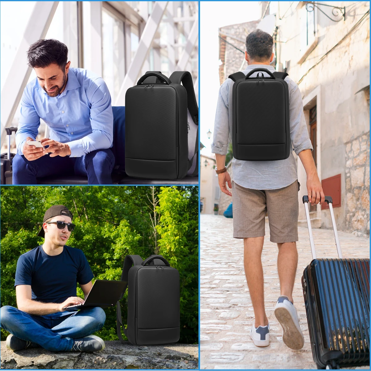 Wholesale USB Men Custom Smart Backpack - Waterproof & Anti-theft