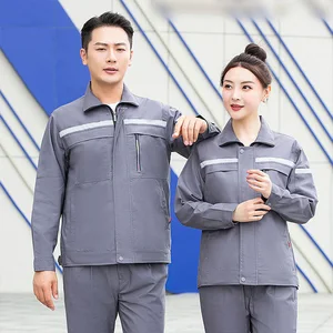 Available Safety Workwear Suit Fire Retardant Anti Static With Reflective Tape Uniform Men and Women Labor Protection Clothing