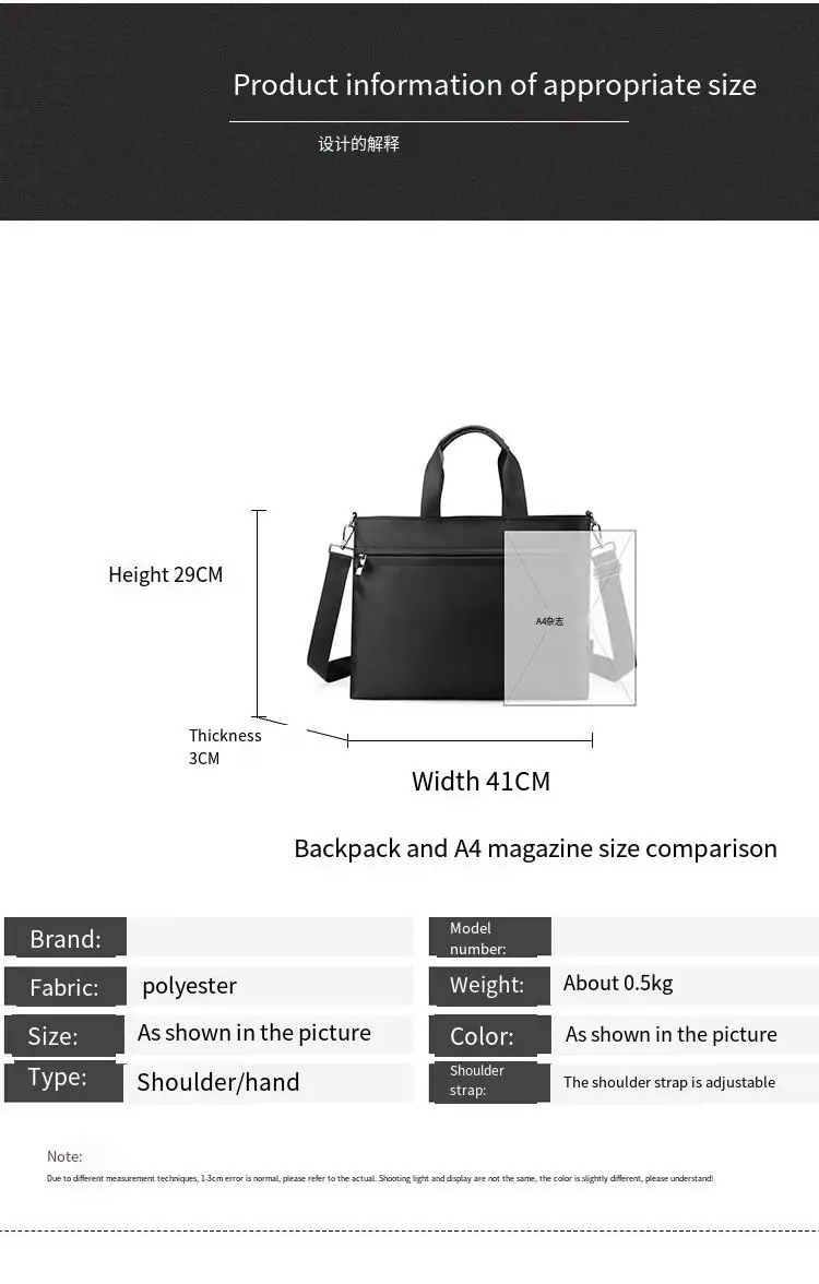 High Quality Unisex Business Briefcase Notebook  Handbag Large Capacity trendy laptop travel multi-purpose messenger bag