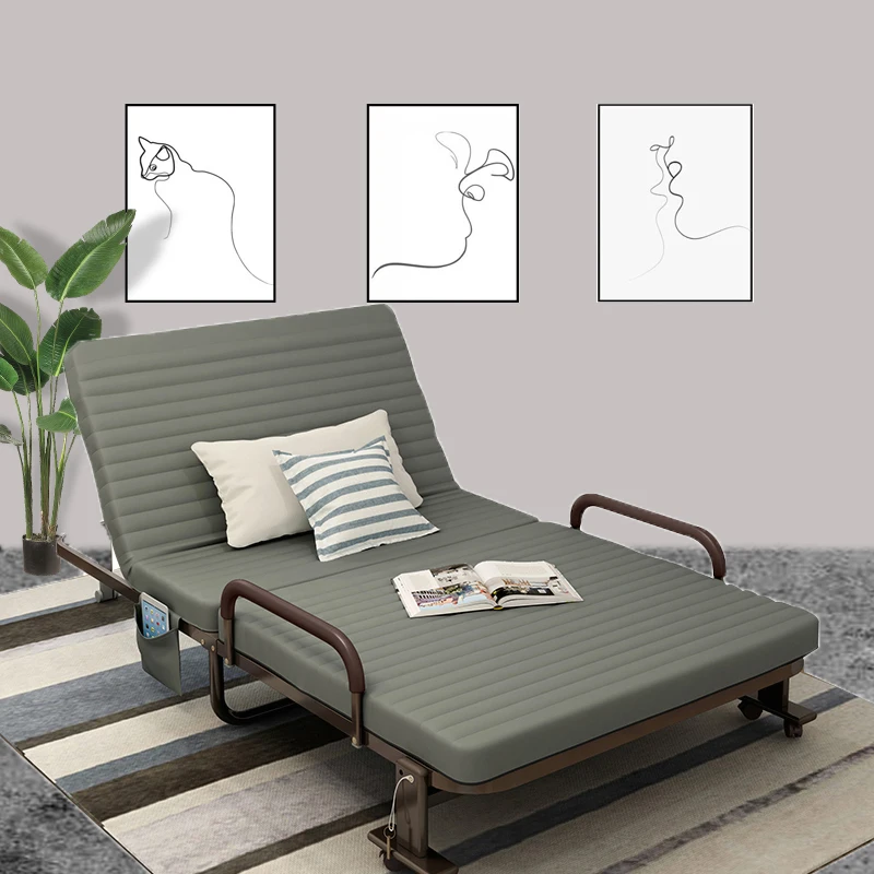 Comfortable Design High Quality Multifunctional Home Wrought Iron Folding Sofa and Bed
