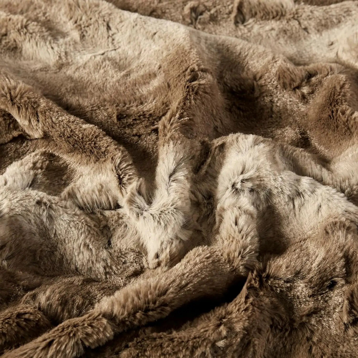 Soft Plush Luxury Oversized Printed Knitted Faux Fur Throw Animal Skin Design Mink Reversible Eco-Friendly Winter All Blanket