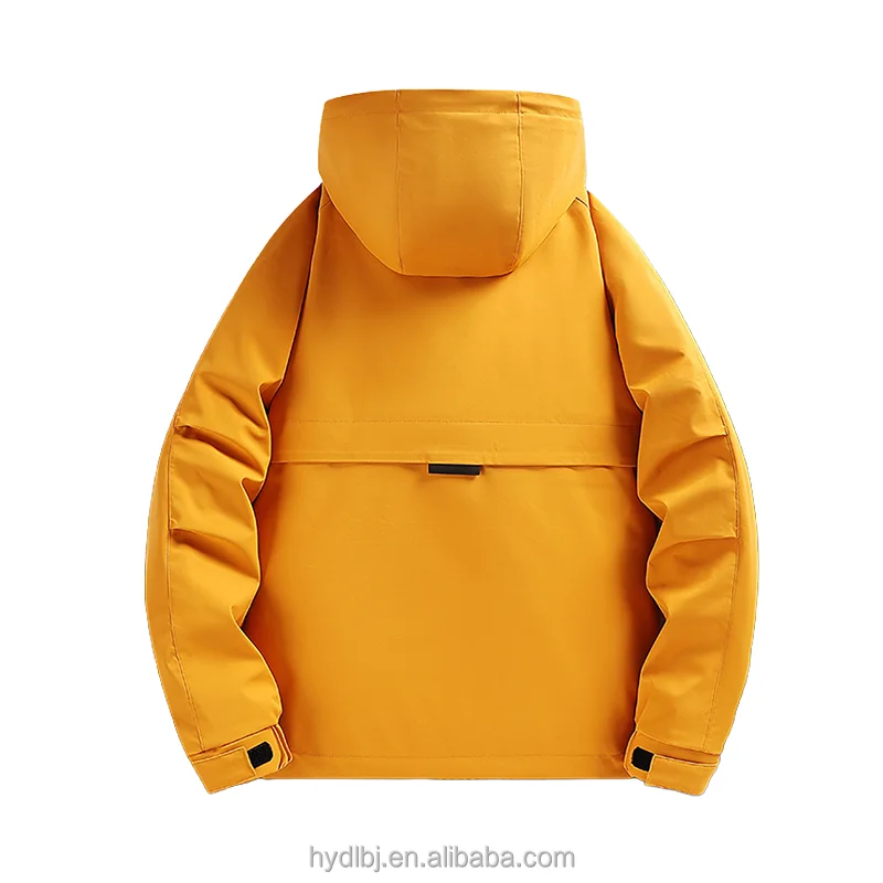 Couple Hard Shell Polyester Unisex Hiking Jacket Windproof Waterproof Breathable Stain Resistant Single Layer Large Zipper Long 2 Couple Hard Shell Polyester Unisex Hiking Jacket Windproof Waterproof Breathable Stain Resistant Single Layer Large Zipper Long - Image 2