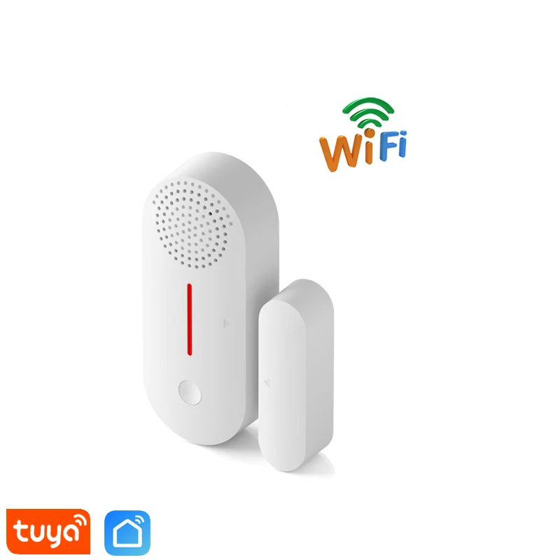【En stock】 White Tuya Smart WiFi Door Sensor Door Open  Closed Detect 