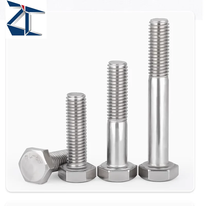 China manufacturer  SS304 SS316 Hexagon bolt Stainless Steel Half Thread Hex bolt