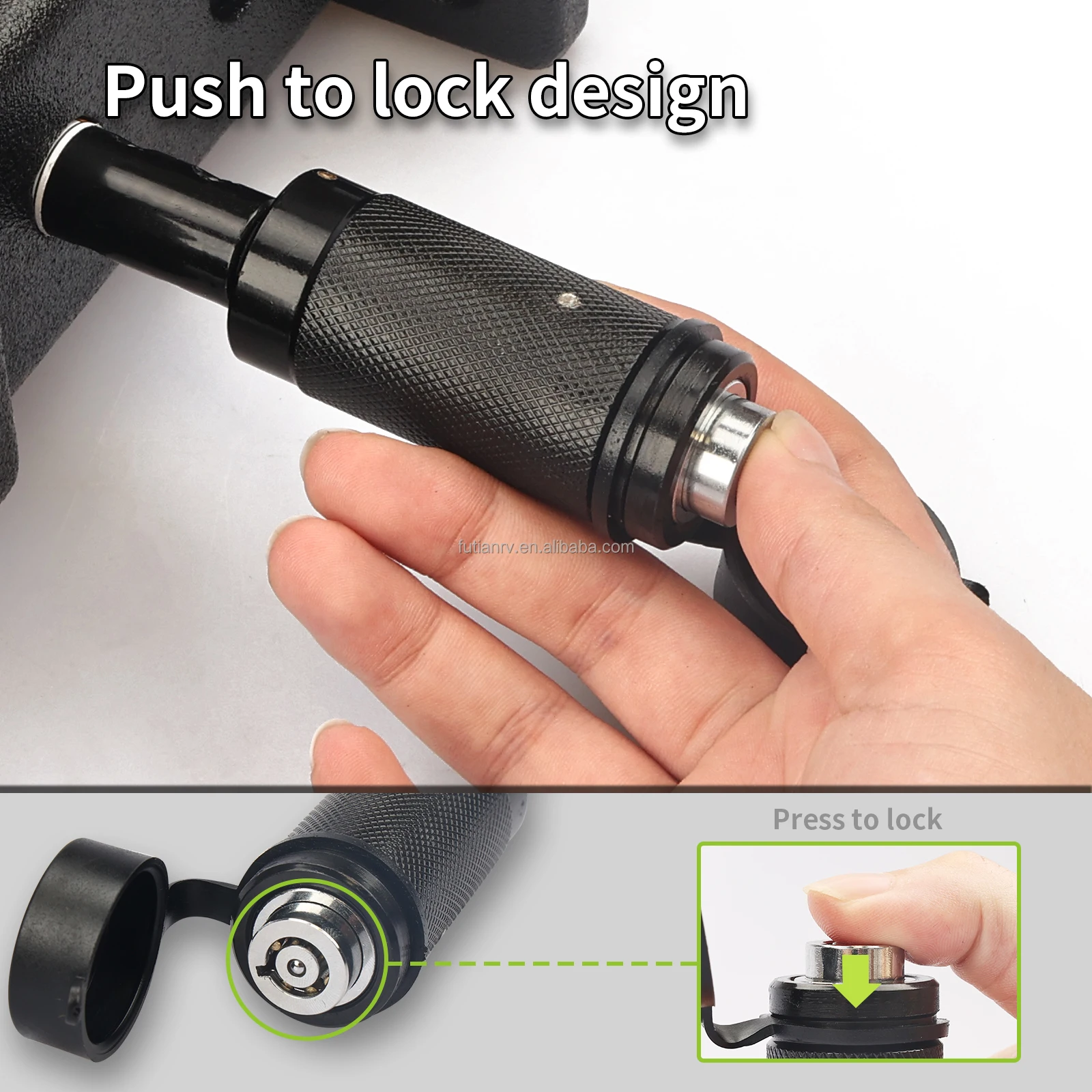 Trailer Hitch Receiver Pin Lock 5/8" Dia 21/2" Long Pin With 2 Keys For Rv Trailer Truck Bike