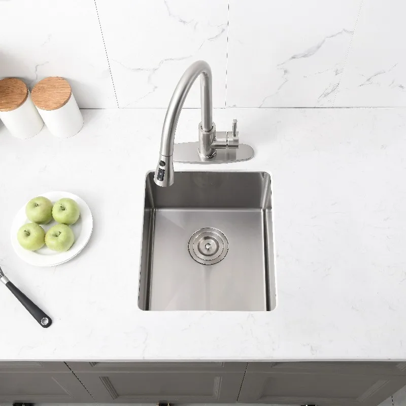 High Quality American Square Kitchen Sink Single Bowl Stainless Steel