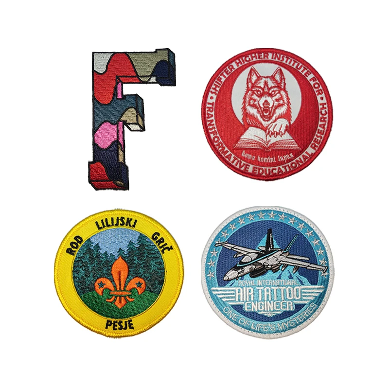Custom letter embroidery patches for monogram styles AWELLS