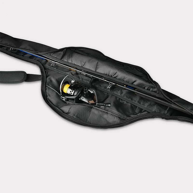BSCI Factory Customize Waterproof Tackle Shoulder Zipper Duffle Bag for Outdoor Fishmen Travel Sling Storage Fishing Rod Bag
