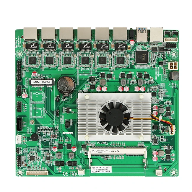 Fireworks 6 Intel I211 RJ45 Pfsense Intel 3855U Skylake Processor Gigabit LAN Port Network Card Motherboard