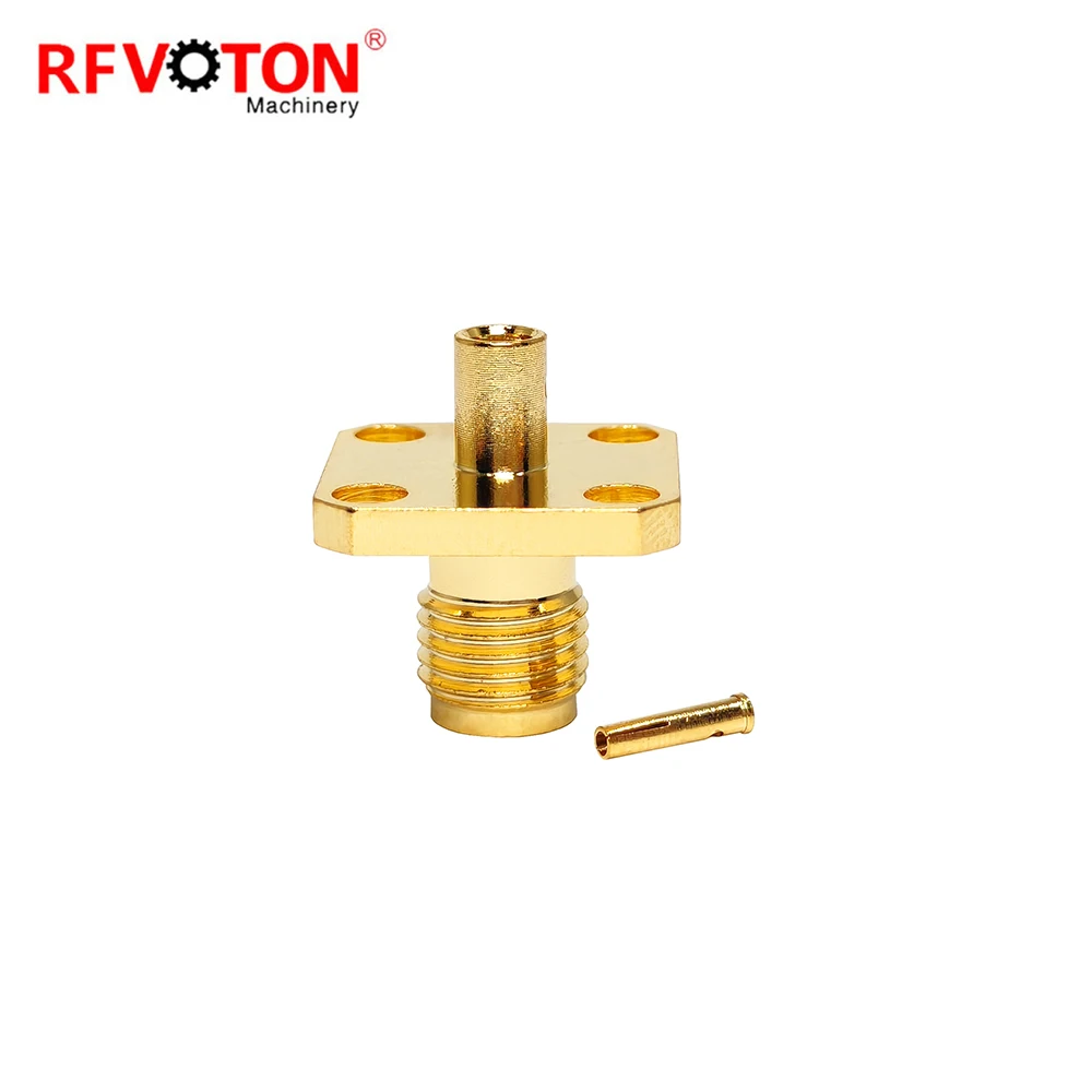 تامین از کارخانه، اتصال‌دهنده جک زن Sma، لحیمی، فلنج صفحه‌ای، چهار سوراخه، RG405، 086، 085، کابل RF، اتصال‌دهنده هم‌محور، اتصال‌دهنده‌ها (RF)، موجود در انبار