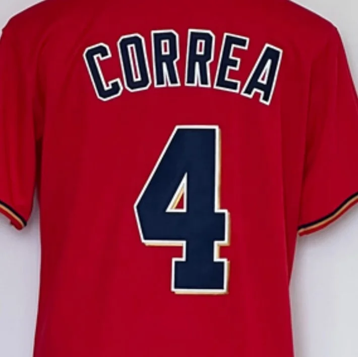 Source Minnesota Carlos Correa #4 Red Best Quality Stitched