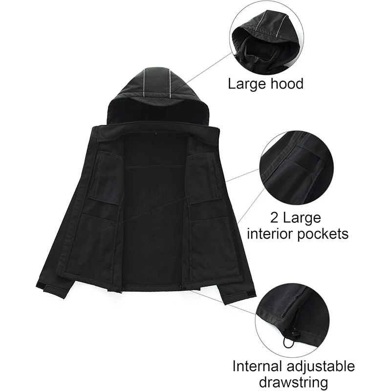 Outdoor Sports Hiking Uniform Top Quality Windbreak Rain Waterproof Softshell Jacket mens_voghion.com