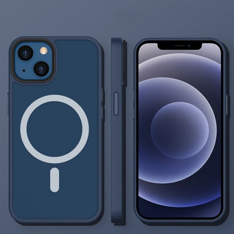Матовый чехол для iPhone 14 case 13 12 Pro Max, прозрачный чехол для защиты объектива беспроводного зарядного устройства для iPhone 14 Pro Max